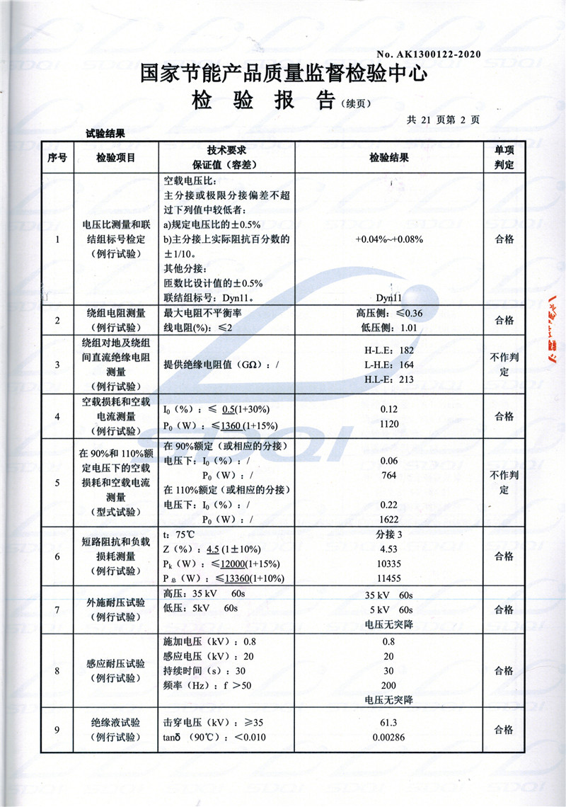 高低压试验报告-S11-1250丹巴丹巴丹巴油浸式变压器-2.jpg
